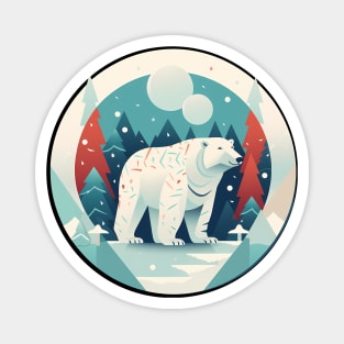 Polar Bear in Ornament, Love Bears Magnet